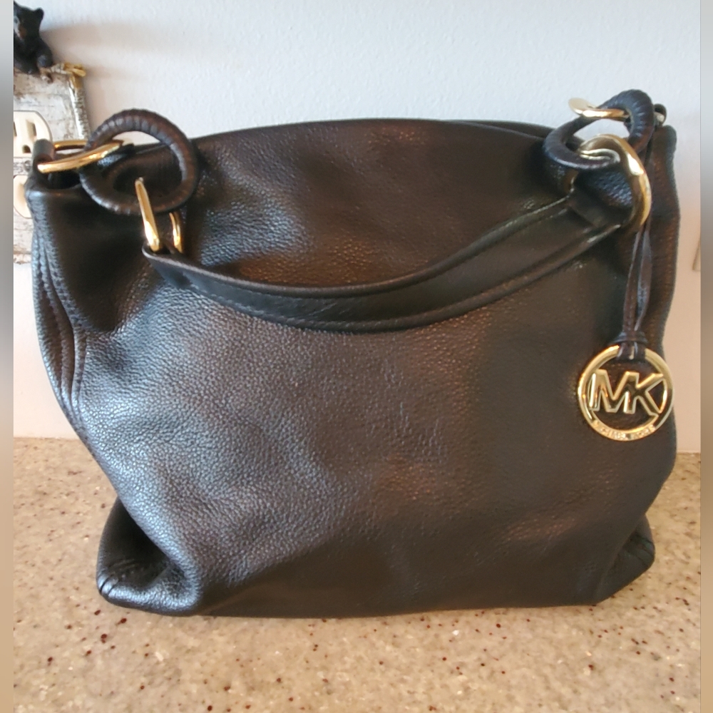 Michael kors pebbled leather handbag